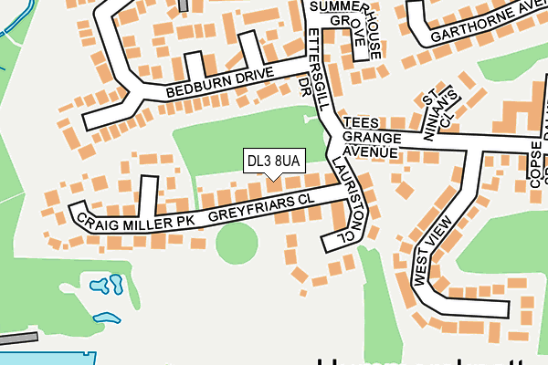 DL3 8UA map - OS OpenMap – Local (Ordnance Survey)