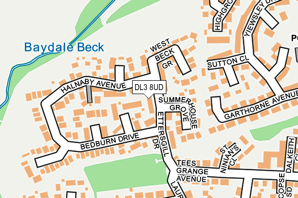 DL3 8UD map - OS OpenMap – Local (Ordnance Survey)