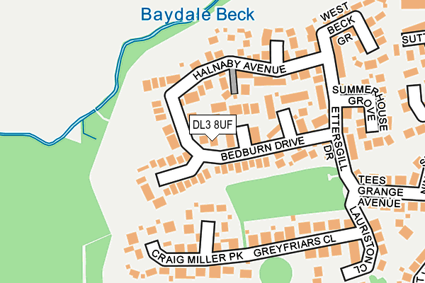 DL3 8UF map - OS OpenMap – Local (Ordnance Survey)
