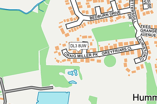 DL3 8UW map - OS OpenMap – Local (Ordnance Survey)
