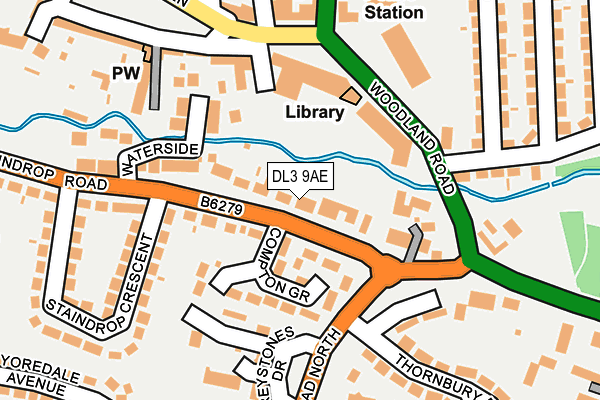 DL3 9AE map - OS OpenMap – Local (Ordnance Survey)