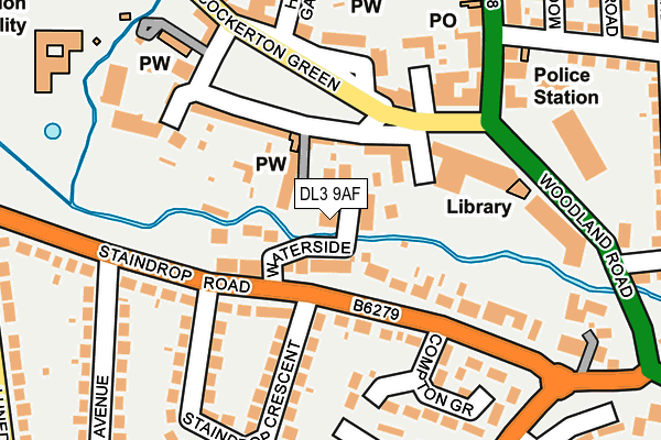 DL3 9AF map - OS OpenMap – Local (Ordnance Survey)