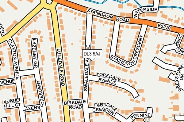 DL3 9AJ map - OS OpenMap – Local (Ordnance Survey)