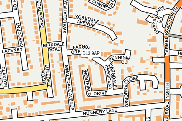 DL3 9AP map - OS OpenMap – Local (Ordnance Survey)