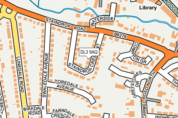 DL3 9AQ map - OS OpenMap – Local (Ordnance Survey)