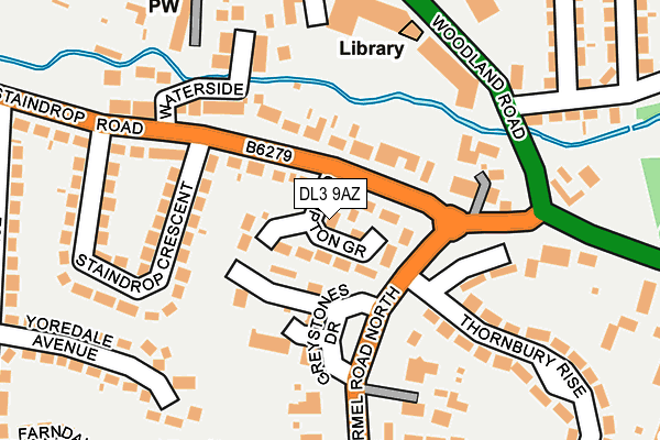 DL3 9AZ map - OS OpenMap – Local (Ordnance Survey)