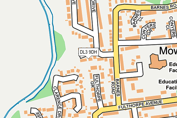 DL3 9DH map - OS OpenMap – Local (Ordnance Survey)