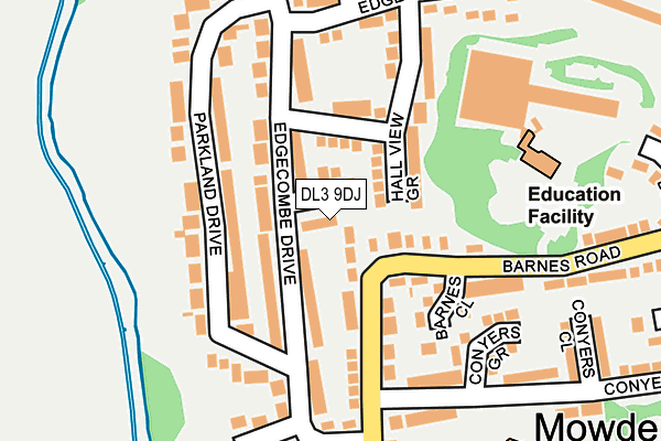 DL3 9DJ map - OS OpenMap – Local (Ordnance Survey)