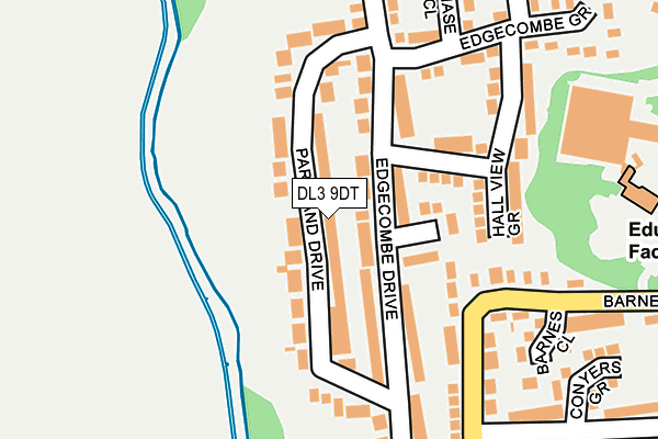 DL3 9DT map - OS OpenMap – Local (Ordnance Survey)