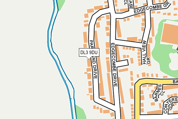 DL3 9DU map - OS OpenMap – Local (Ordnance Survey)