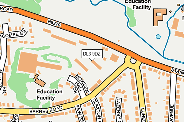 DL3 9DZ map - OS OpenMap – Local (Ordnance Survey)