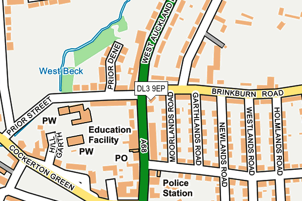 DL3 9EP map - OS OpenMap – Local (Ordnance Survey)