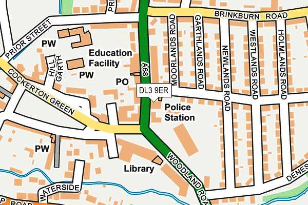 DL3 9ER map - OS OpenMap – Local (Ordnance Survey)
