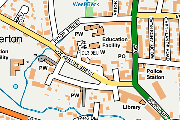 DL3 9EU map - OS OpenMap – Local (Ordnance Survey)