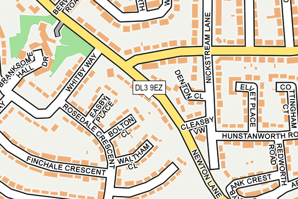 DL3 9EZ map - OS OpenMap – Local (Ordnance Survey)