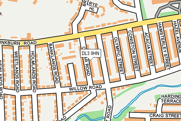 DL3 9HN map - OS OpenMap – Local (Ordnance Survey)