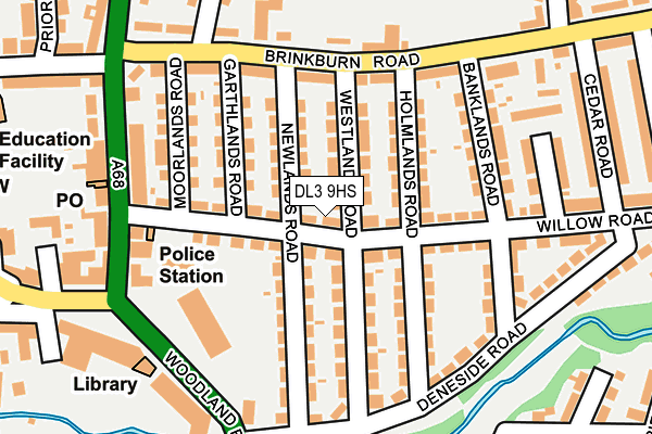 DL3 9HS map - OS OpenMap – Local (Ordnance Survey)