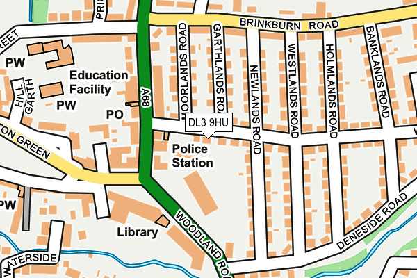 DL3 9HU map - OS OpenMap – Local (Ordnance Survey)