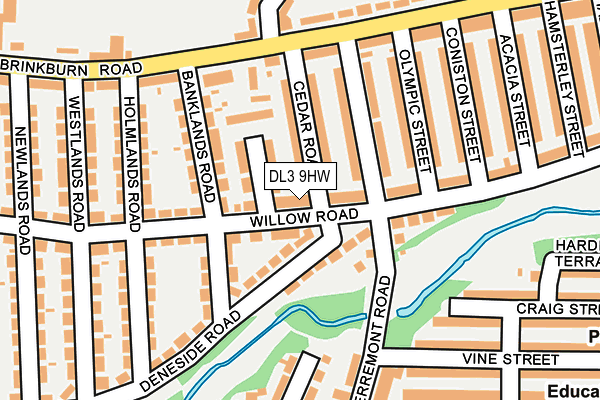DL3 9HW map - OS OpenMap – Local (Ordnance Survey)