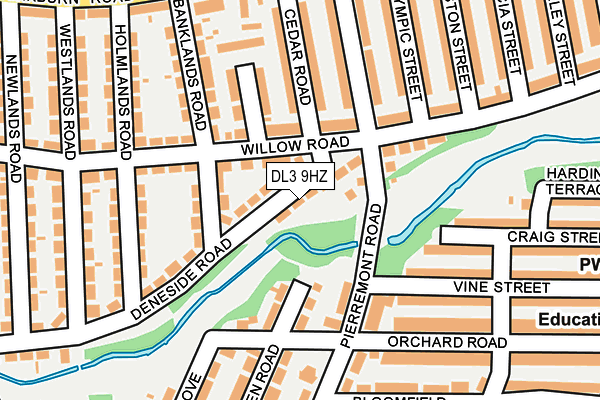 DL3 9HZ map - OS OpenMap – Local (Ordnance Survey)