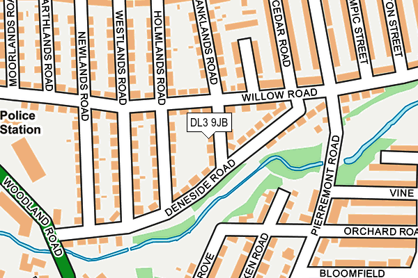 DL3 9JB map - OS OpenMap – Local (Ordnance Survey)