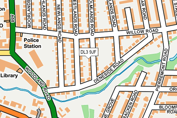 DL3 9JF map - OS OpenMap – Local (Ordnance Survey)