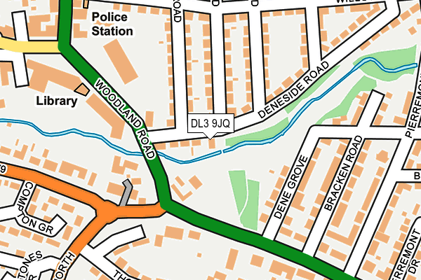 DL3 9JQ map - OS OpenMap – Local (Ordnance Survey)