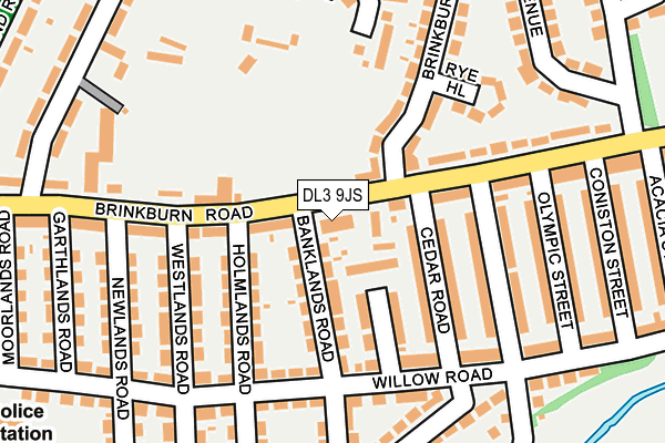 DL3 9JS map - OS OpenMap – Local (Ordnance Survey)