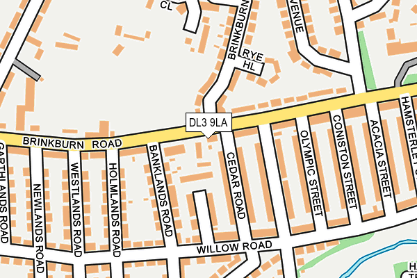 DL3 9LA map - OS OpenMap – Local (Ordnance Survey)