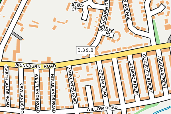 DL3 9LB map - OS OpenMap – Local (Ordnance Survey)