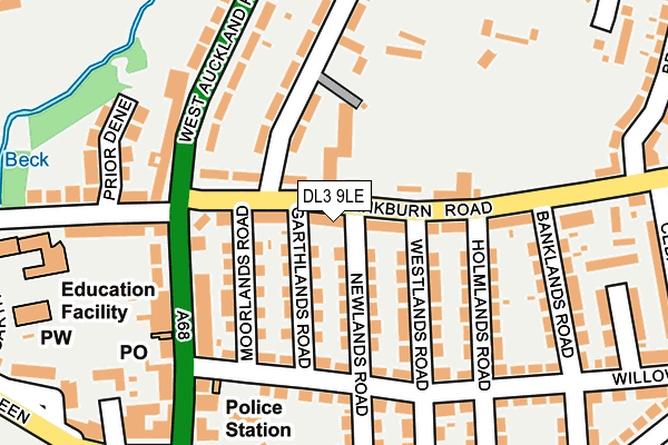 DL3 9LE map - OS OpenMap – Local (Ordnance Survey)