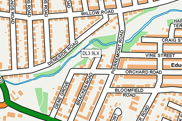 DL3 9LX map - OS OpenMap – Local (Ordnance Survey)