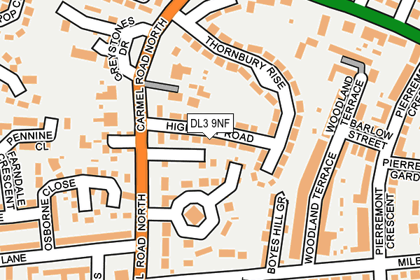 DL3 9NF map - OS OpenMap – Local (Ordnance Survey)