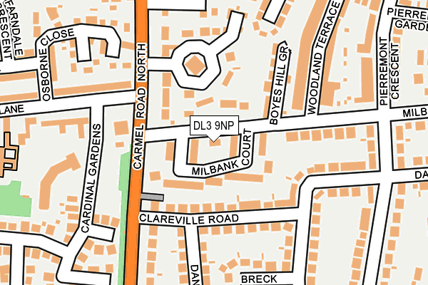 DL3 9NP map - OS OpenMap – Local (Ordnance Survey)