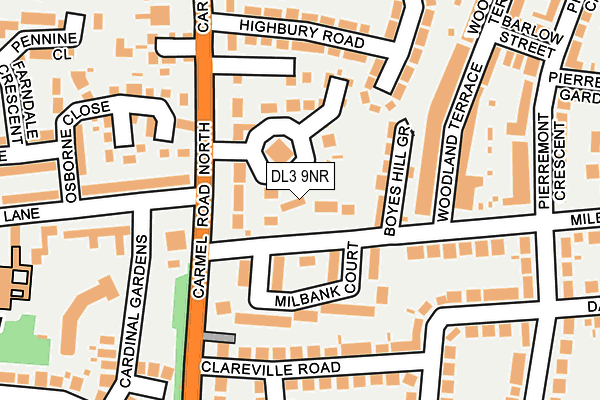 DL3 9NR map - OS OpenMap – Local (Ordnance Survey)