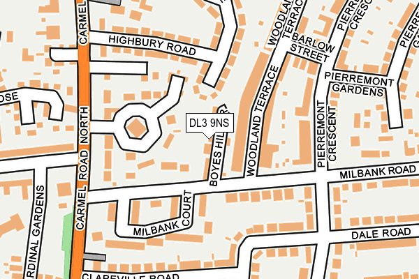 DL3 9NS map - OS OpenMap – Local (Ordnance Survey)