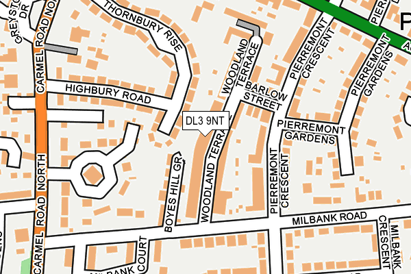 DL3 9NT map - OS OpenMap – Local (Ordnance Survey)