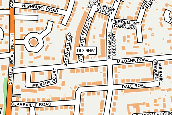 DL3 9NW map - OS OpenMap – Local (Ordnance Survey)