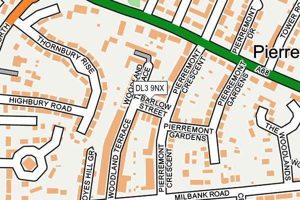 DL3 9NX map - OS OpenMap – Local (Ordnance Survey)