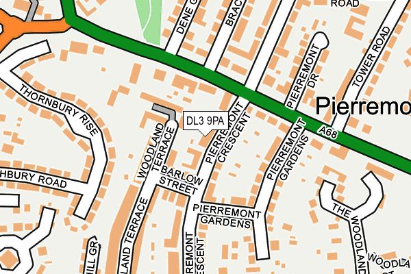 DL3 9PA map - OS OpenMap – Local (Ordnance Survey)