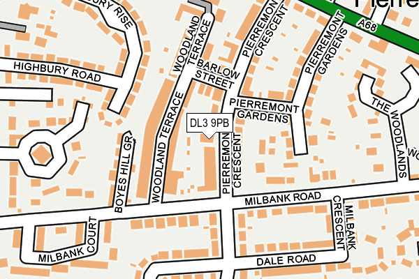 DL3 9PB map - OS OpenMap – Local (Ordnance Survey)