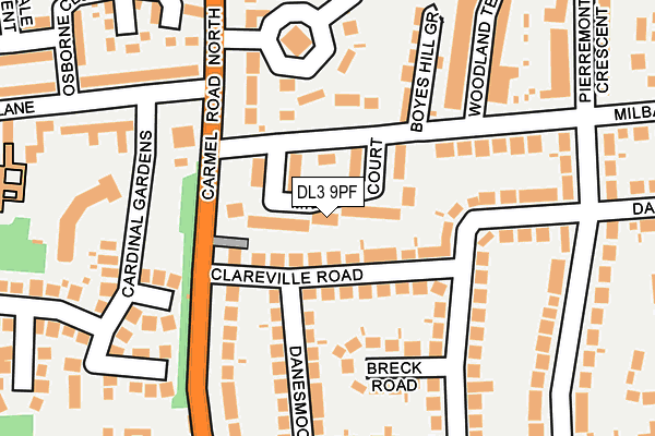 DL3 9PF map - OS OpenMap – Local (Ordnance Survey)