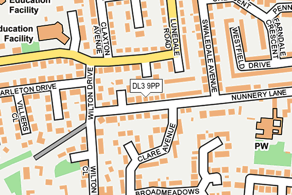DL3 9PP map - OS OpenMap – Local (Ordnance Survey)