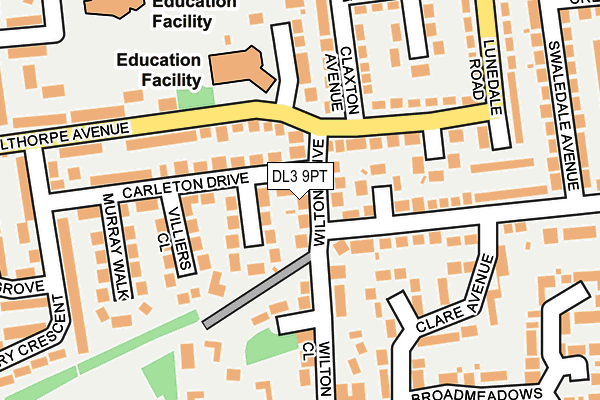 DL3 9PT map - OS OpenMap – Local (Ordnance Survey)
