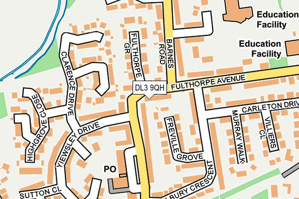 DL3 9QH map - OS OpenMap – Local (Ordnance Survey)