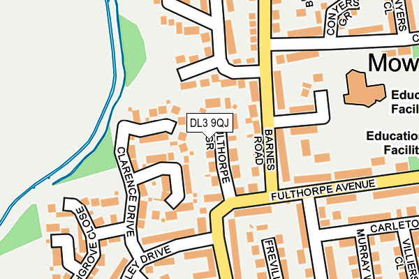 DL3 9QJ map - OS OpenMap – Local (Ordnance Survey)