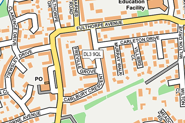 DL3 9QL map - OS OpenMap – Local (Ordnance Survey)