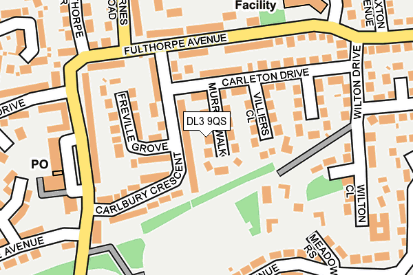 DL3 9QS map - OS OpenMap – Local (Ordnance Survey)
