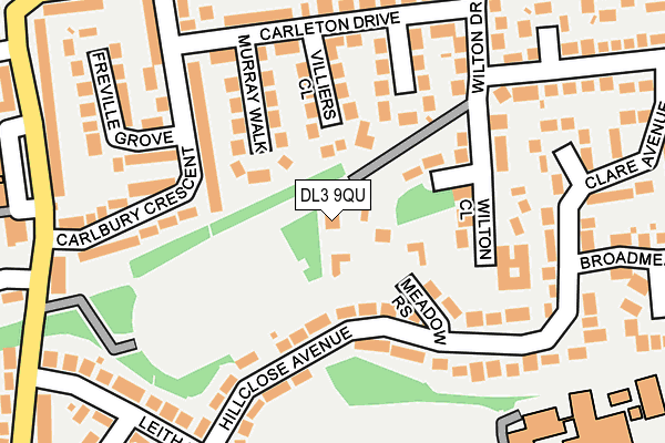 DL3 9QU map - OS OpenMap – Local (Ordnance Survey)