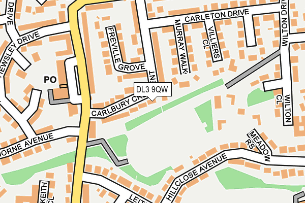 DL3 9QW map - OS OpenMap – Local (Ordnance Survey)